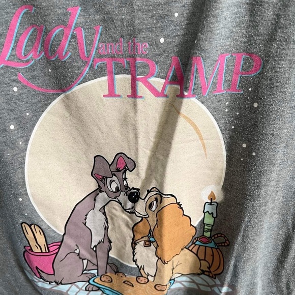 Disney XXL(19) Lady and the Tramp Capsleeve Tee Gray - Picture 3 of 4
